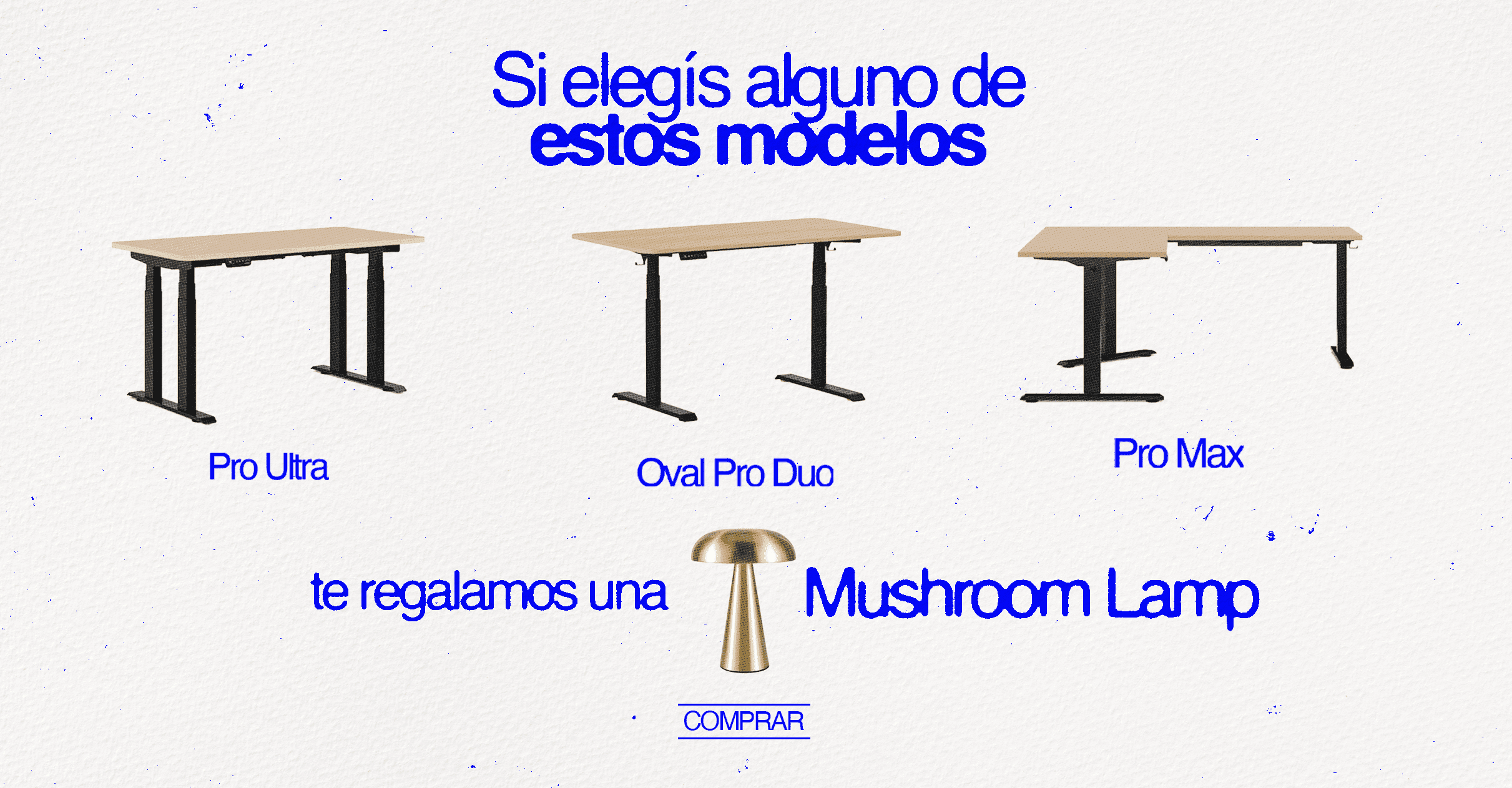 Mushroom Lamp de regalo con Standing Desk Pro Ultra, Oval Pro Duo o Pro Max